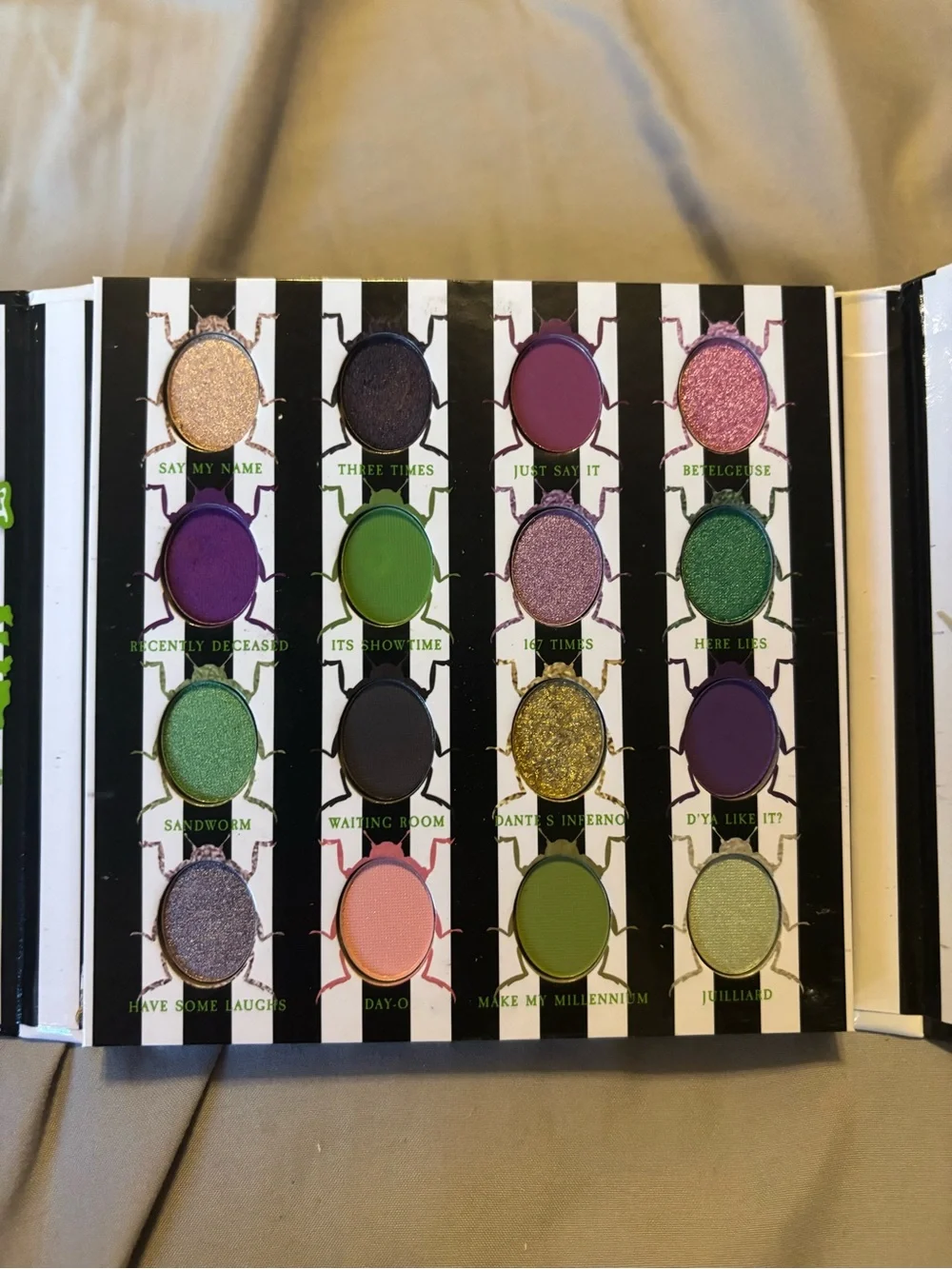 Beetlejuice X Revolution Eyeshadow Palette